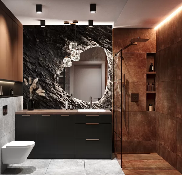 Projekt mieszkania o powierzchni 46 m2, Gdańsk